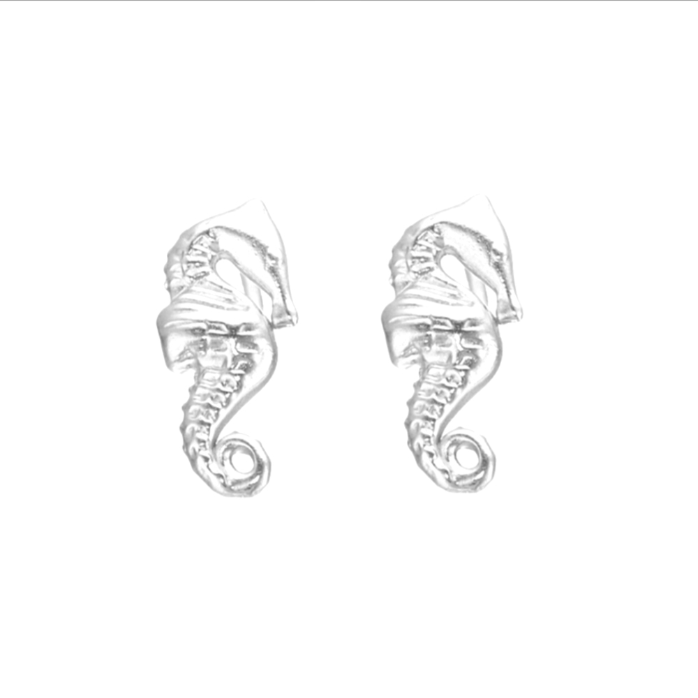 🌊Silver Seahorse Studs🌊